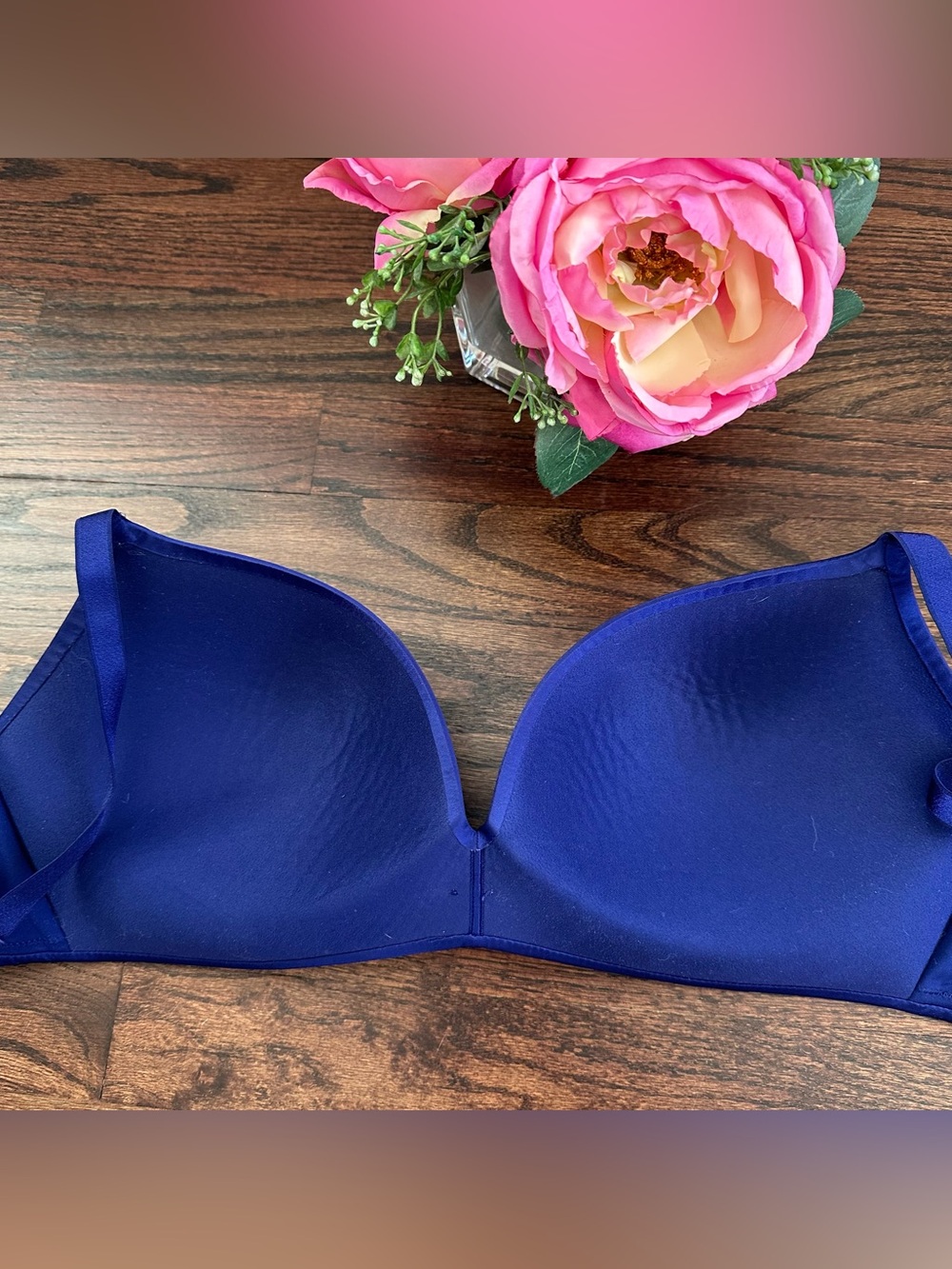 Navy Blue Seamless T-Shirt Bra - Smooth Support - Picture 3 of 6